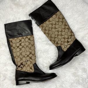 Coach Chrissi Pull on Knee High Boots Size 6